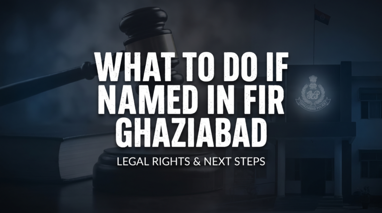 What To Do Named In Fir Ghaziabad