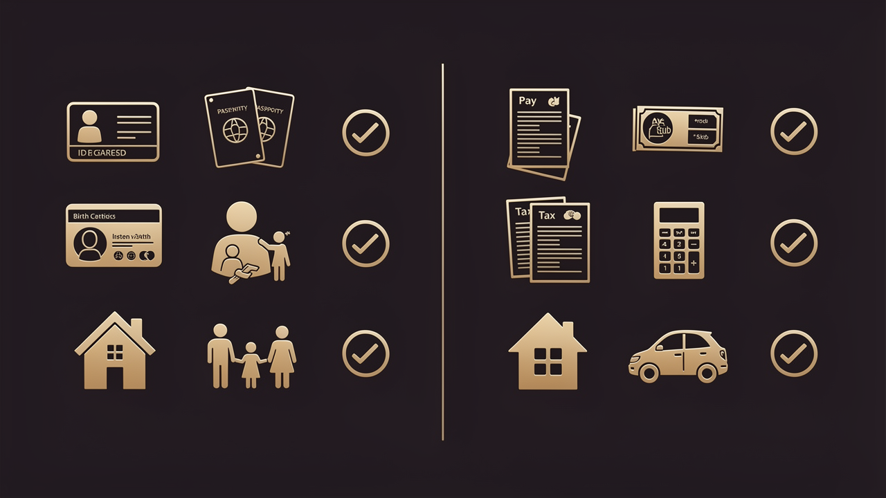 Child custody documents checklist infographic — identity and evidence documents Ghaziabad