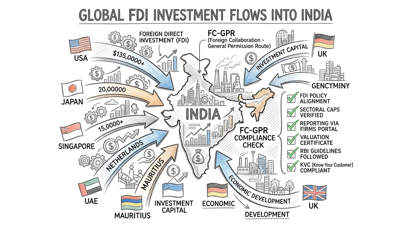 FDI compliance infographic — IP and foreign investment considerations